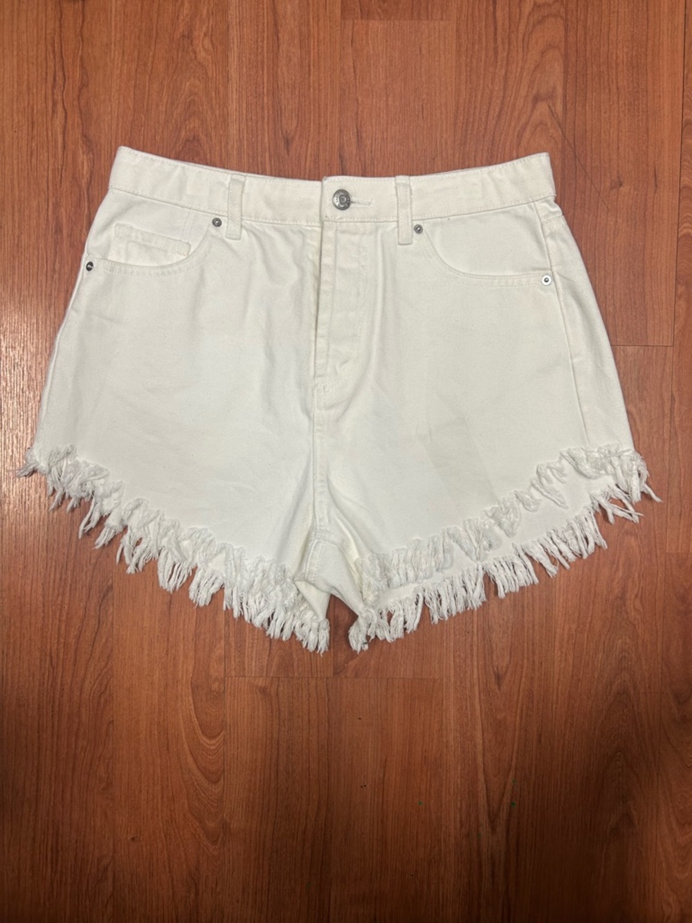 Wild Fable White Jean Shorts Size 6